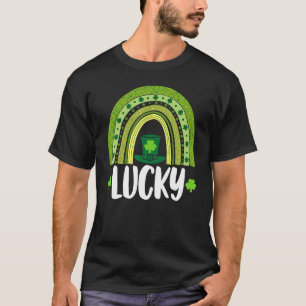 Camiseta Lucky Vibes Dia de São Patrício Rainbow Love 1