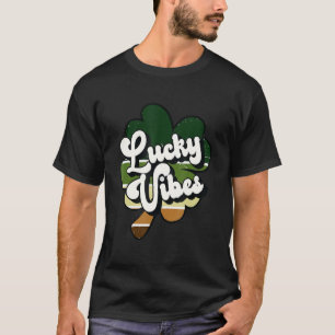Camiseta Lucky Vibes Shamrock Clover Rua Patrick Day Irish