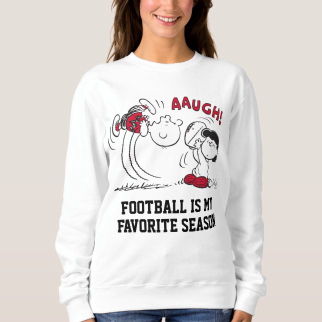 Camiseta Lucy Pulls Way Football Do Charlie Brown (Frente)