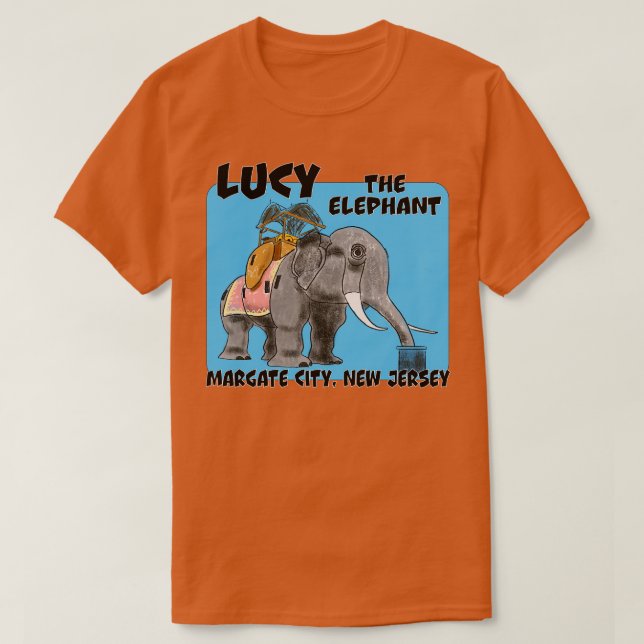 Camiseta Lucy The Elephant Jersey Shore (Frente do Design)