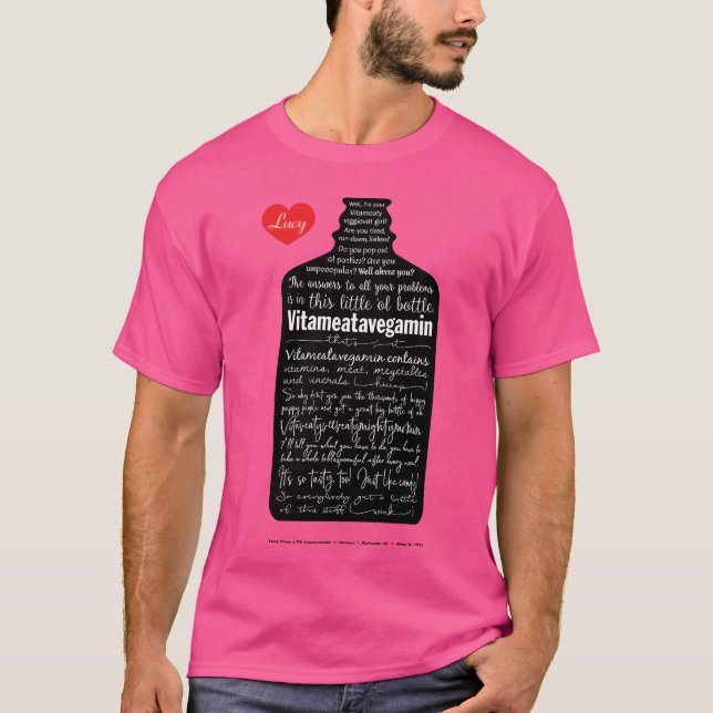 Camiseta Lucy Vitameatavegamin retro (Frente)