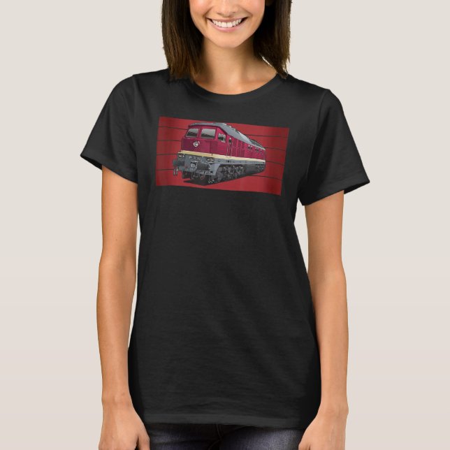 Camiseta Ludmilla Diesel-Locomotive East German BR 132 BR 2 (Frente)