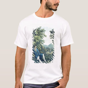 Camiseta Ludwig van Beethoven por um rio (engravin colorido