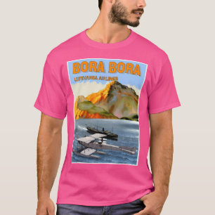Camiseta Lufthansa Airlines Vintage Fly To Bora Bora Trave