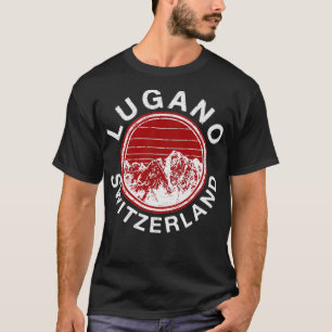 Camiseta Lugano Suíça Retro Ski Vintage
