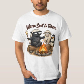 Camiseta Lugar Quente Ocupado Design de Acampamento de Texu
