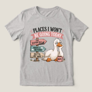 Camiseta Lugares Divertidos Onde Não Irei Hoje Esgotamento