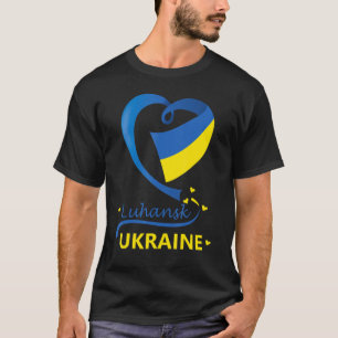 Camiseta Luhansk Ucrânia Bandeira Nacional Emblem Crest 1