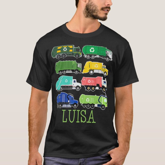 Camiseta Luisa Trash Truck For Kids Collector Ecologist Gar (Frente)