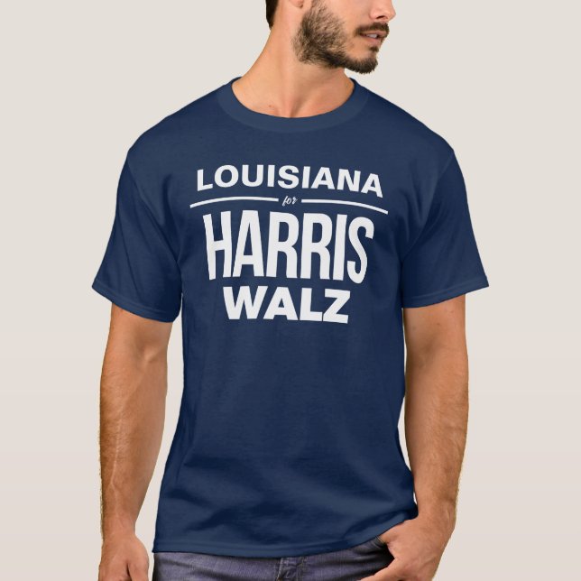 Camiseta Luisiana para Harris Walz (Frente)
