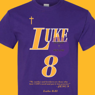 Camiseta Luke 8:21 Escritura de Bíblia - Cristão - (1of2)
