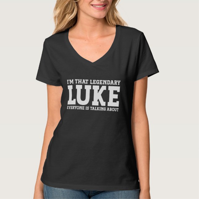 Camiseta Luke Personal Name Funny Luke (Frente)