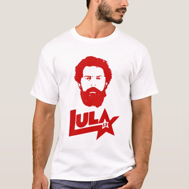 Camiseta Lula 2022 13 PT Lula Livre Lula Presidente Brasil (Frente)