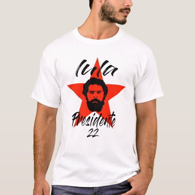 Camiseta Lula 2022 Lula Presidente 13 Fora Bolsonaro (Frente)