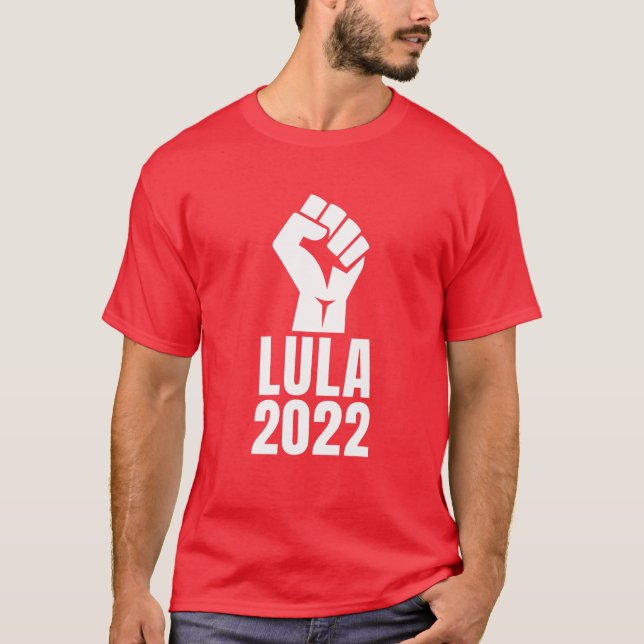 Camiseta Lula 2022 Raised Fist (Frente)