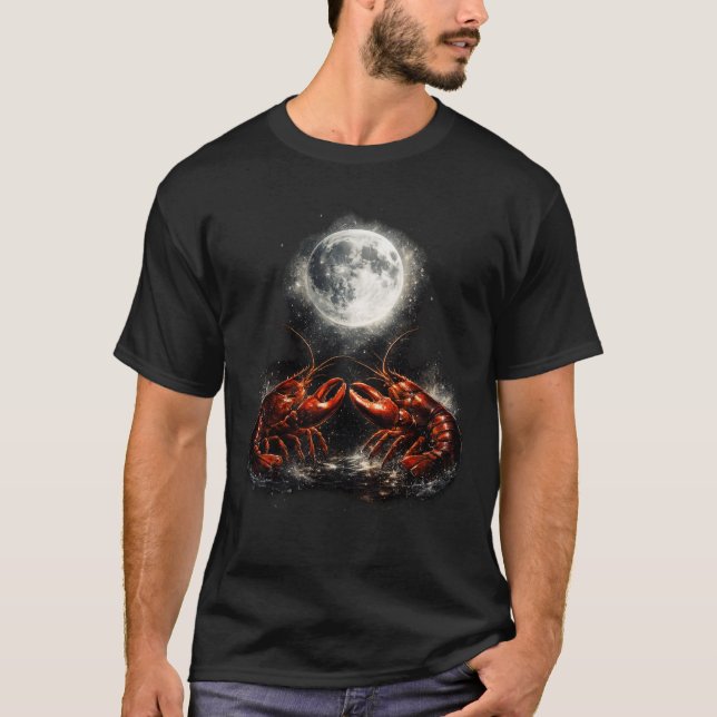 Camiseta Lula Amante do Oceano Design Lua Noite Animal Mari (Frente)