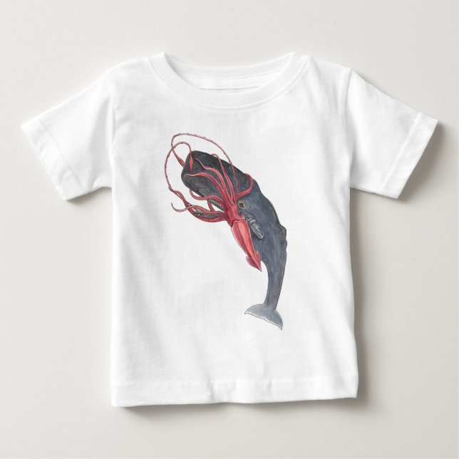 Camiseta Lula e Whale Toddler Ruffle Tee (Frente)
