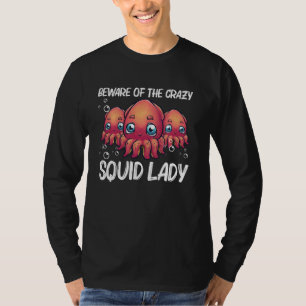 Camiseta Lula Engraçada Para Mulheres Mãe Octopus Shorken C