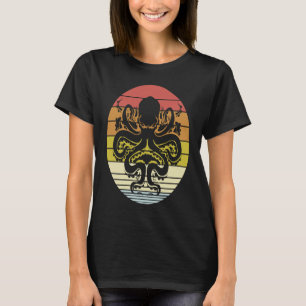 Camiseta Lula Vintage Kraken Oceano Cefalópode Mar Retro