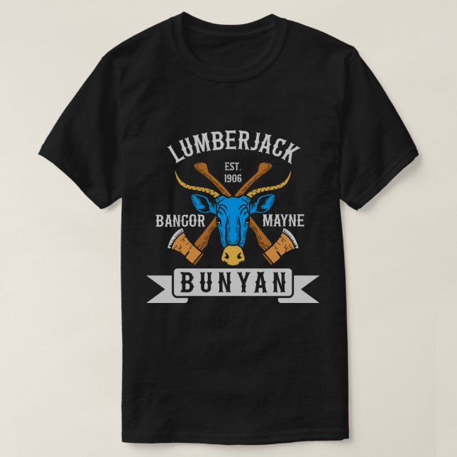 Camiseta Lumberjack Bunyan (Frente do Design)