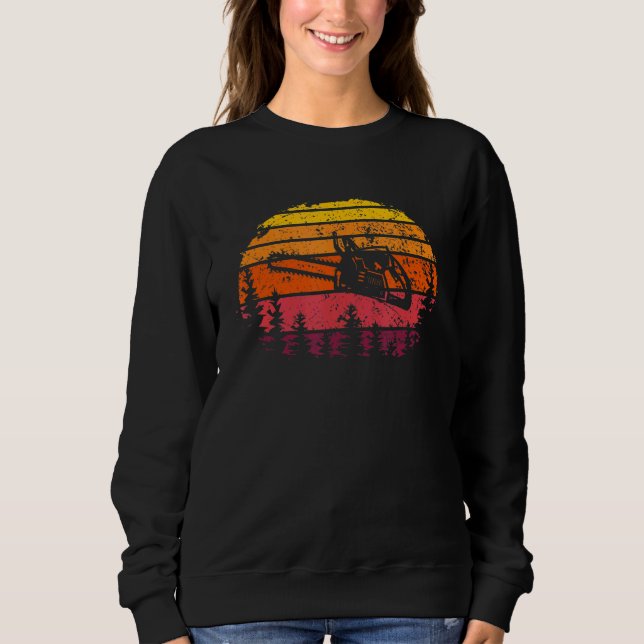 Camiseta Lumberjack Chain Saw Retro Vintage (Frente)