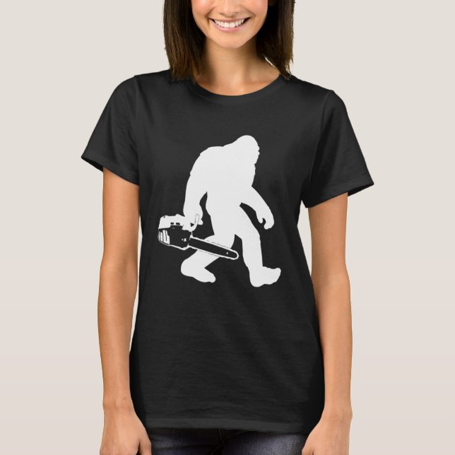 Camiseta Lumberjack Chainsaw Sasquatch Logger (Frente)