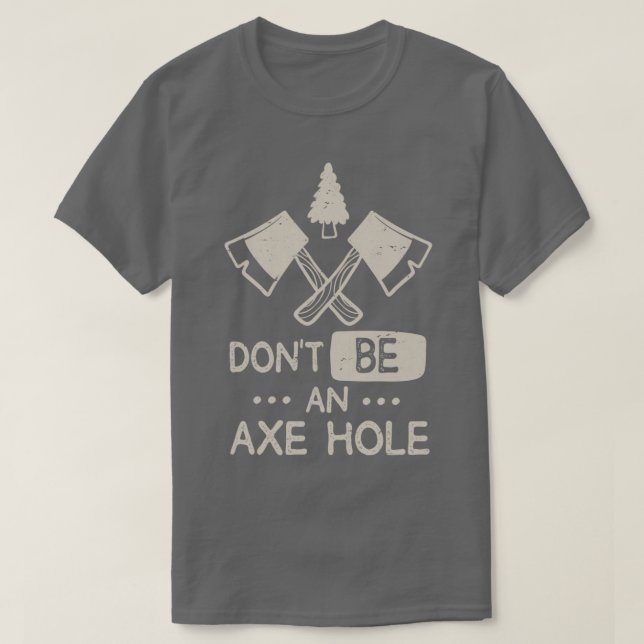 Camiseta Lumberjack de trabalho de caldeira com áx sarcásti (Frente do Design)