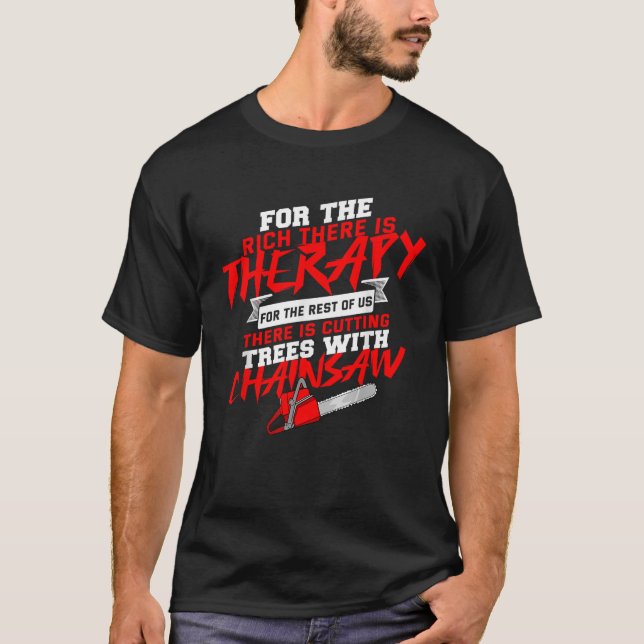Camiseta Lumberjack Tool Trunk Chainsaw Perigoso (Frente)