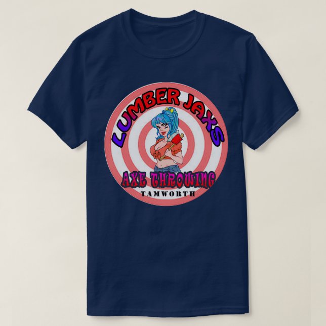 Camiseta LumberJaxs Ax Throwing 1 (Frente do Design)