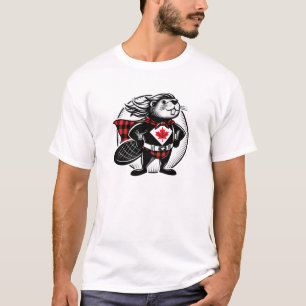 Camiseta Lumbrador Canadense de Castor Xadrez Búfalo