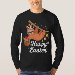 Camiseta Luminosidade doce feliz com orelhas coelhinhas e o