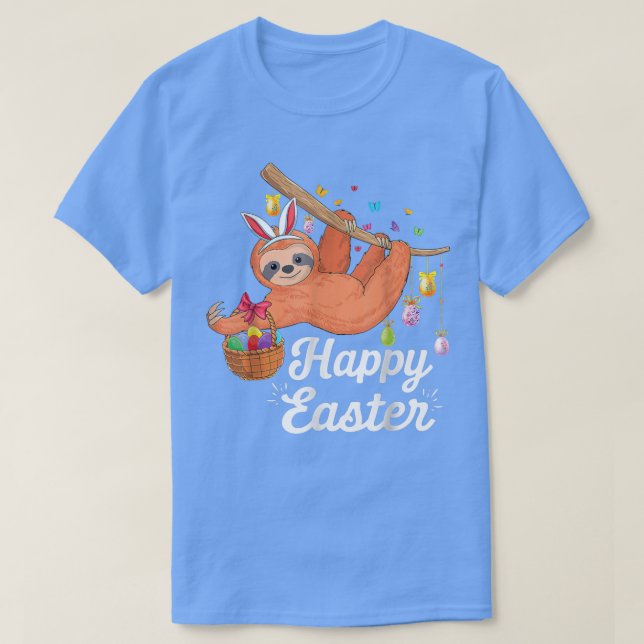 Camiseta Luminosidade doce feliz com ouvidos coelhos caçand (Frente do Design)