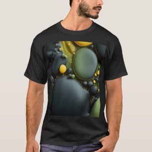 Camiseta Luminous Fluid Dynamics: Yellow and Green Abstract