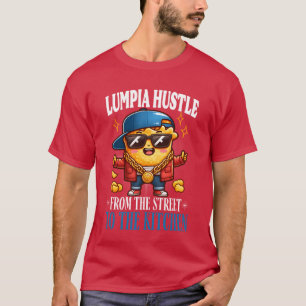 Camiseta Lumpia Hustle da rua para a cozinha frien
