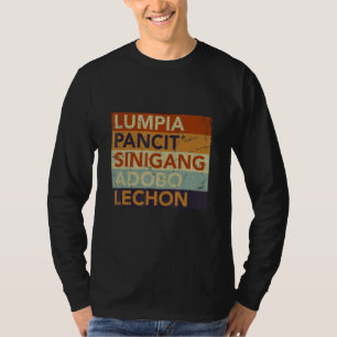 Camiseta Lumpia Pancit Sinigang Adobo Lechon Comida Filipi