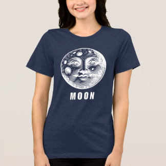 Camiseta Luna Branca e Preta Bella+Canvas Women's Tri-Blen