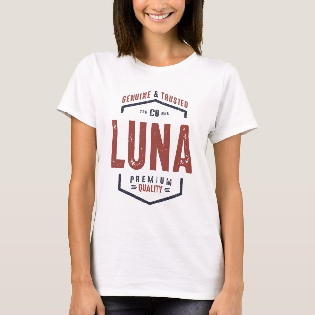 Camiseta Luna Genuína e Confiável (Frente)