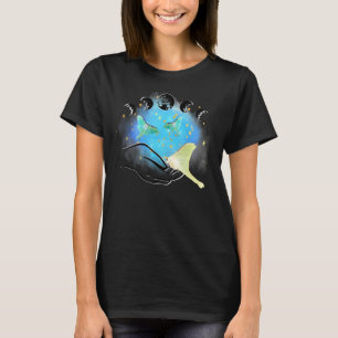 Camiseta Luna Mística Mariposa Lua Oculto Psíquico Goth Cel