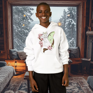 Camiseta Luna Moth Moon White Cat Green