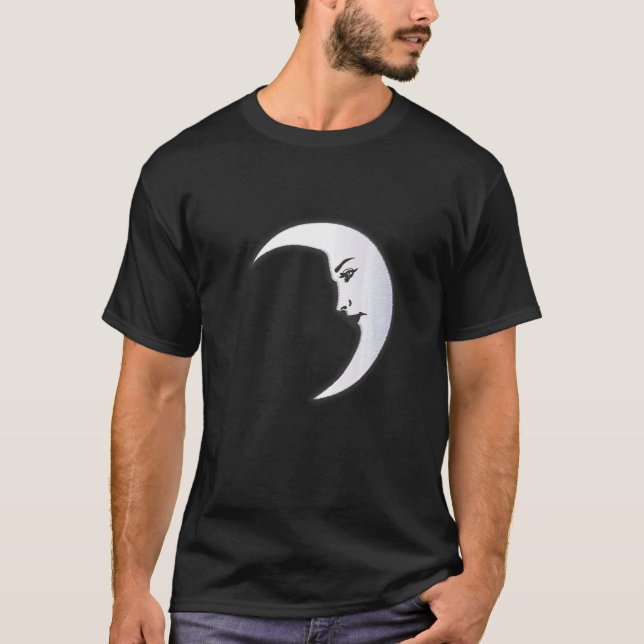 Camiseta Luna Rosto da Lua Tarot Astrologia  (Frente)