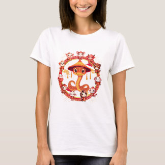 Camiseta Lunar Chinês, Ano Novo Cobra Design 1