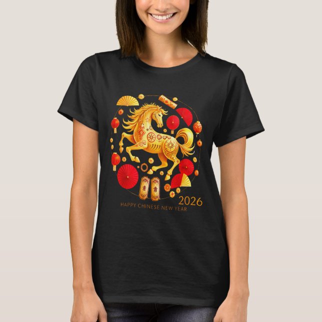 Camiseta Lunar New Year 2026 Chinese New Year Decorations  (Frente)