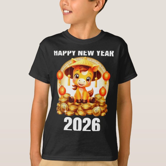 Camiseta Lunar New Year 2026 Chinese New Year Decorations  (Frente)