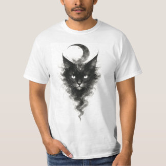 Camiseta Lunar Shadow Cat – Mystical Night Creature Artwork