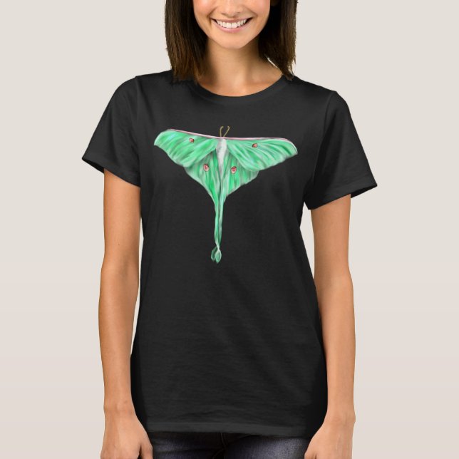 Camiseta Lunar Verde Ilustrado (Frente)