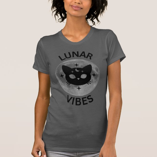 Camiseta Lunar Vibes Cat + Moon  (Frente)