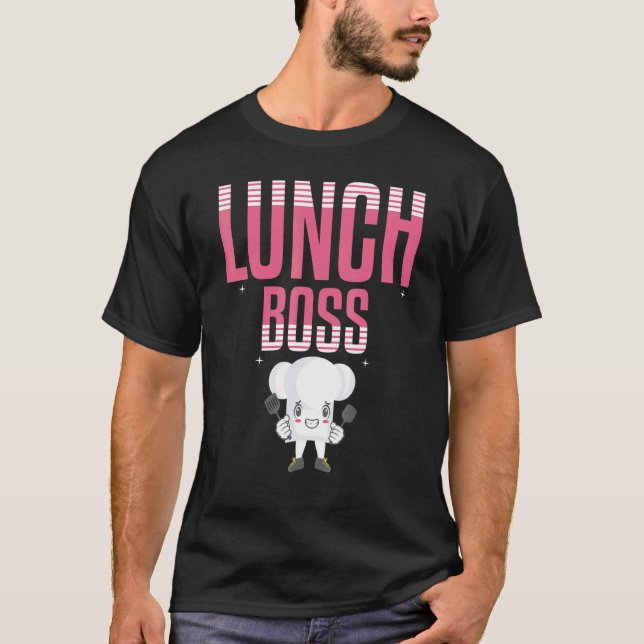Camiseta Lunch Boss Food Lady Food Women  Lady School Love  (Frente)