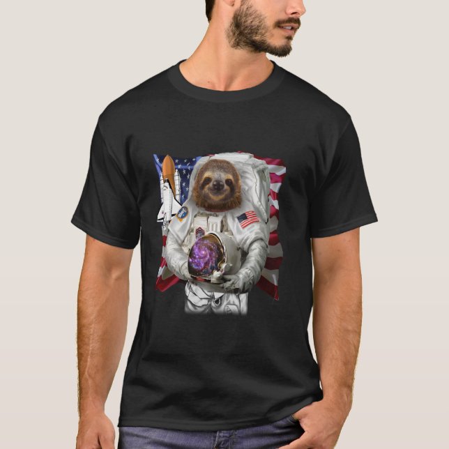 Camiseta Lúpulo Patriótico como Astronauta dos EUA (Frente)