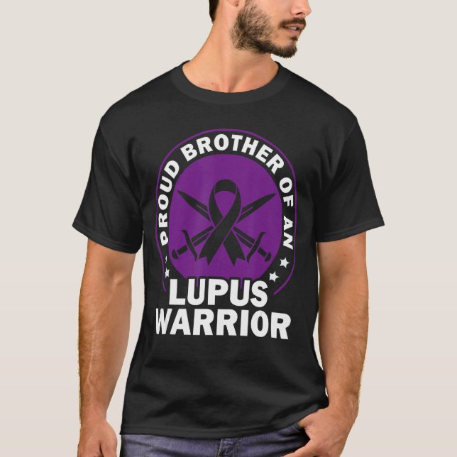 Camiseta Lupus Awareness Proud Brother Of An Lupus Warrior  (Frente)