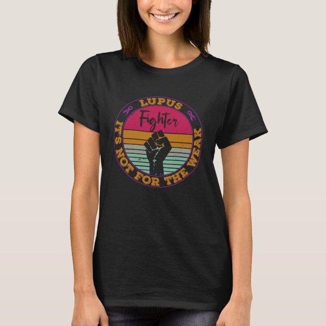 Camiseta Lupus Awareness Retro Fighter Warrior not for the  (Frente)